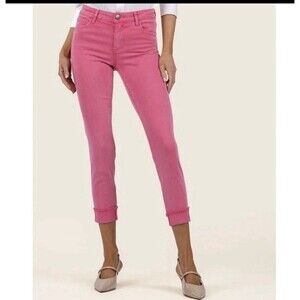 KUT From the Kloth Amy Crop Straight Leg Jeans Women's Size 4 Stretch Pockets C1